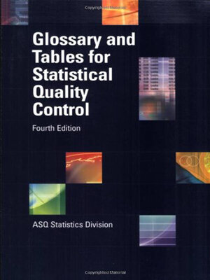 cover image of Glossary and Tables for Statistical Quality Control